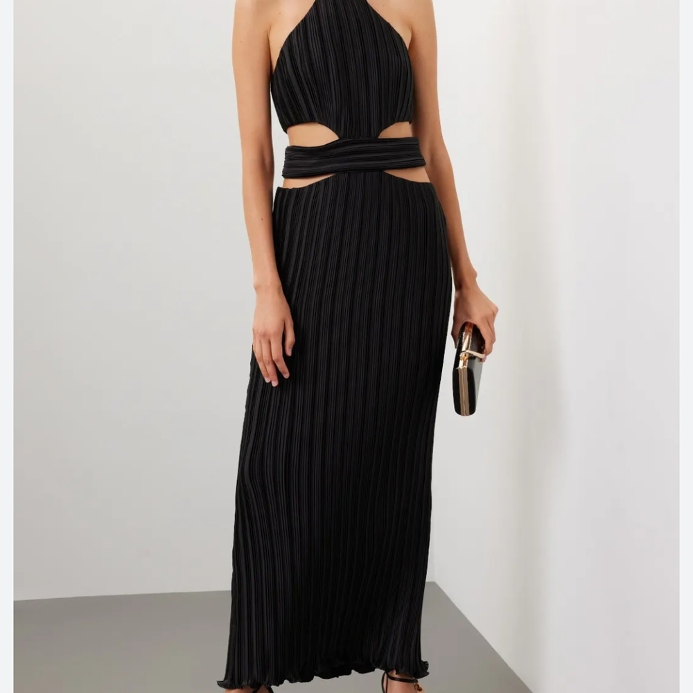 AiiFOS RTR Juliana Elegant Black Halter Gown Dress Size 2